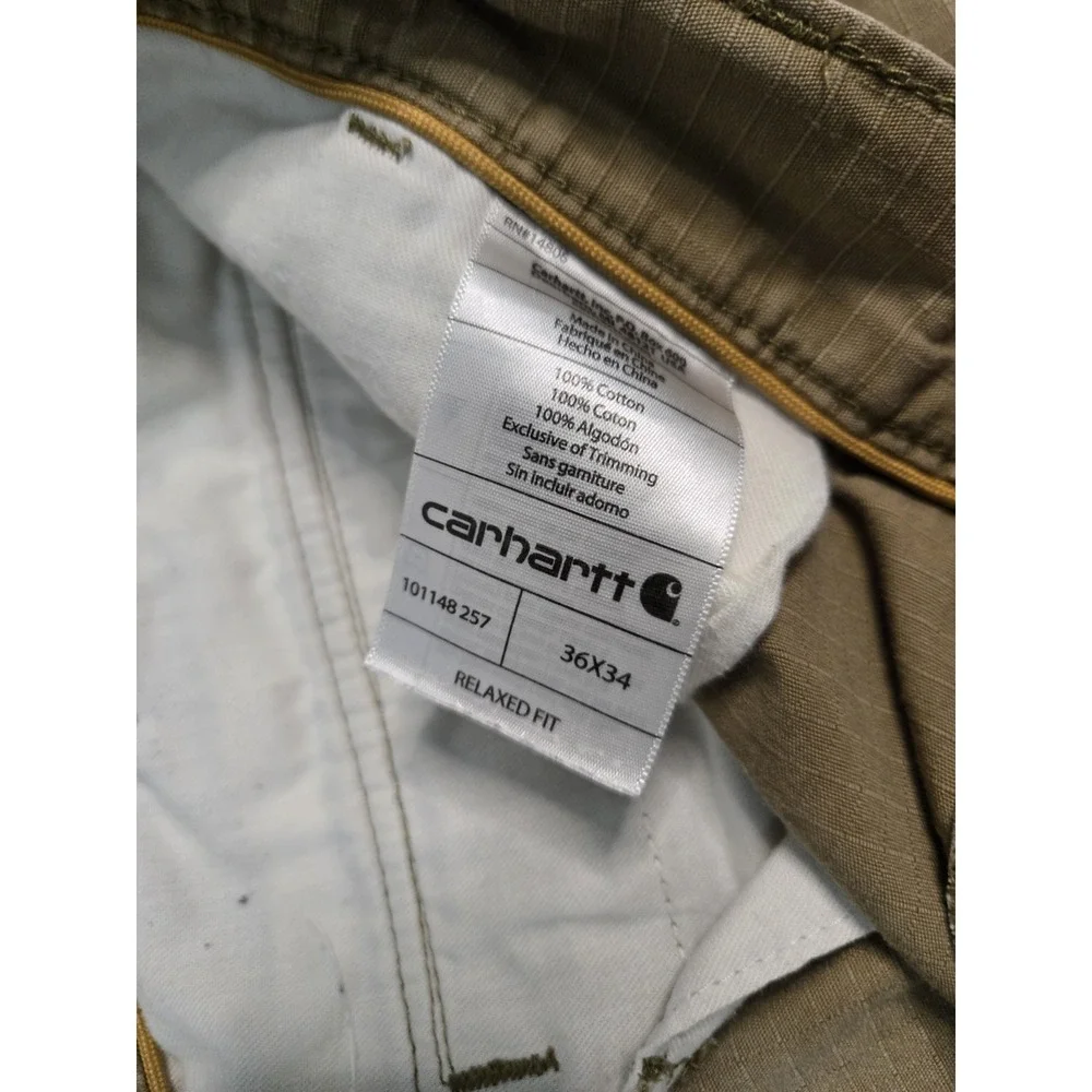 Carhartt Men's Ripstop Cargo Pants - Relaxed Fit -‎ 36x34 Brown 101148